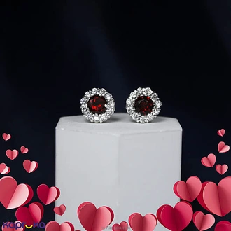 TASH GEM AND JEWELLERY RED GARNET STONE EARRING TS-K130 Buy Tash gem and jewelry Online for specialGifts