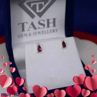 TASH GEM AND JEWELLERY RED GARNET STONE EARRING TS-K137 Buy Tash gem and jewelry Online for specialGifts
