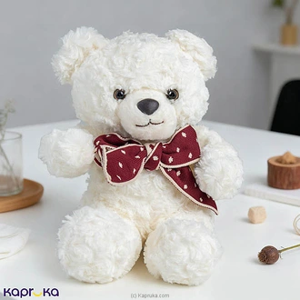 Classic Teddy Bear With Polka Dot Bow - 12 Inches Buy Soft and Push Toys Online for specialGifts