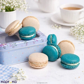Vintage Blue Charm Macaron Box 8 Pieces  Online for none
