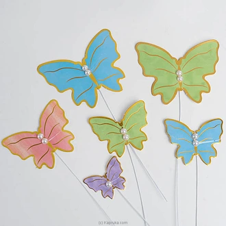 Butterfly Cake Topper Set - Multicolor Buy party Online for specialGifts