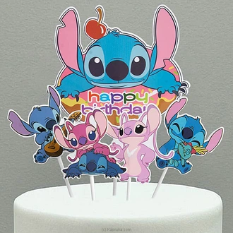 STITCH Theme ``Happy Birthday`` Cake Topper Set Buy Best Sellers Online for specialGifts