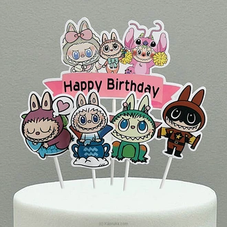 LABUBU Theme ``Happy Birthday`` Cake Topper Set Buy Best Sellers Online for specialGifts