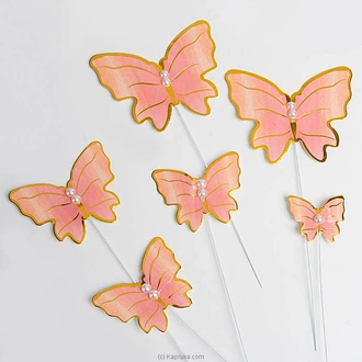 Butterfly Cake Topper Set - Peach Buy Best Sellers Online for specialGifts