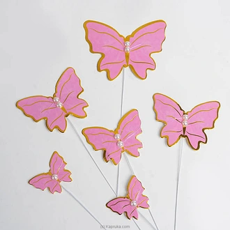 Butterfly Cake Topper Set - Pink Buy party Online for specialGifts