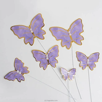 Butterfly Cake Topper Set - Purple Buy party Online for specialGifts
