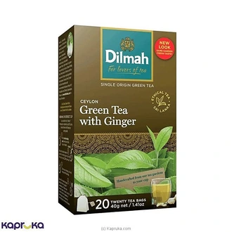 Dilmah Ceylon Green Tea With Ginger 20 Tea Bags Each 2g Buy Online Grocery Online for specialGifts