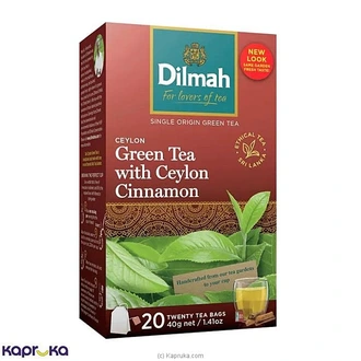 Dilmah Ceylon Green Tea With Cinnamon 20 Tea Bags Each 2g Buy Online Grocery Online for specialGifts