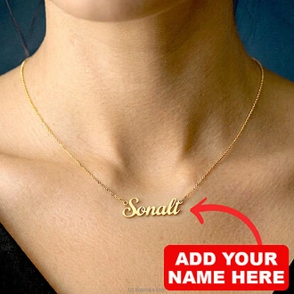 Gold Plated Custom Monogram Name Necklace Buy Tash gem and jewelry Online for specialGifts