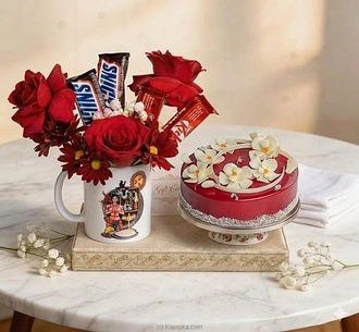 Scarlet Petal Vanilla Sponge Glaze With Chocolate Mug For New Year Buy new year Online for specialGifts
