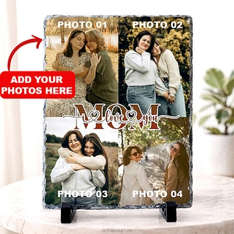 Personalized ``I Love You MOM`` Photo Collage Rock Frame For Mother`s Day Buy personalized gifts Online for specialGifts