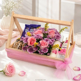 Mothers Day Elegant Bloom Treats Gift Tray  Online for none