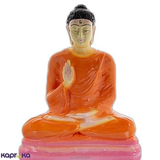 `abhaya Mudra` Buddha Statue- Orange (12inch)  Online for none