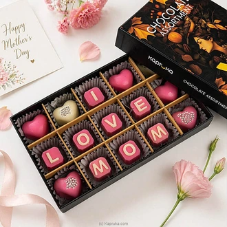 Mother`s Day Love You Mom Chocolate Gift Box 15 Pieces Buy NA Online for specialGifts