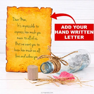 Message From The Heart - Personalized Letter Bottle For Mother`s Day Buy personalized gifts Online for specialGifts