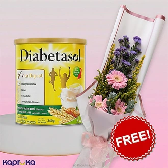 Diabetasol Creamy Almond With Free Golden Glow Gerbera Mother`s Day Bouquet Buy DiabetaX Online for specialGifts