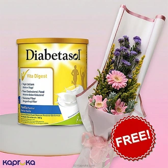 Diabetasol Vanilla With Free Golden Glow Gerbera Mother`s Day Bouquet Buy DiabetaX Online for specialGifts