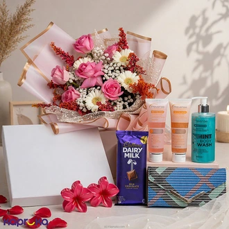 Elegant Bloom  Beauty Mother?s Day Gift Set Buy combo gift pack Online for specialGifts