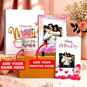 ``Cherished Moments`` Mother`s Day Giftset For Mom With Mug, Greeting Card And Rock Photo Frame Buy personalized gifts Online for specialGifts