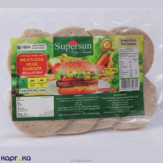 Supersun Meatless Vege Burger 200g Buy Online Grocery Online for specialGifts