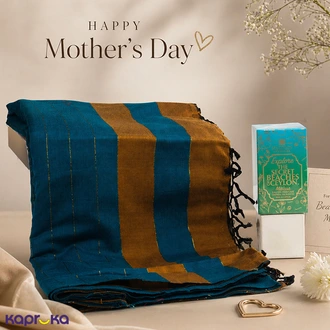 Ocean Breeze Elegance Gift Set With SPA CEYLON Mirissa Eau De Perfume And Saree Buy Gift Sets Online for specialGifts