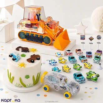 Little Builder Celebration Set With Ribbon Bento Cake And Kids Toys at Kapruka Online