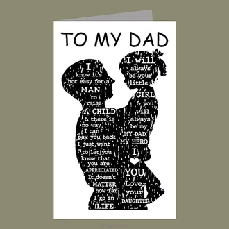 ``To My Dad`` Father`s Day Greeting Card Buy Greeting Cards Online for specialGifts