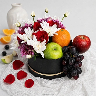Velvet Garden - Floral  Fruit Gift Box Buy Send Fruit Baskets Online for specialGifts