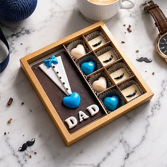 Father`s Day Blue Heart Chocolate Gift Box Buy Chocolates Online for specialGifts