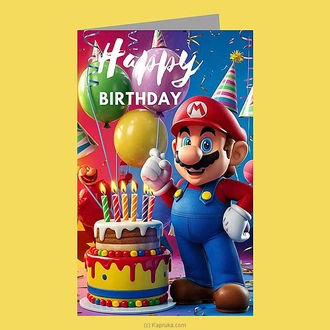 Super Mario Happy Birthday Greeting Card For Kids Buy Greeting Cards Online for specialGifts