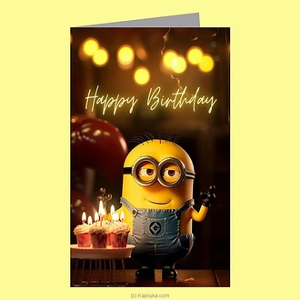 Minion Happy Birthday Greeting Card For Kids Buy New Additions Online for specialGifts