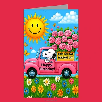 Snoopy Happy Birthday Greeting Card For Kids Buy Greeting Cards Online for specialGifts