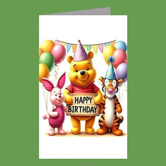 Winnie the Pooh Happy Birthday Greeting Card For Kids Buy Greeting Cards Online for specialGifts