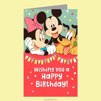 Mickey Mouse Happy Birthday Greeting Card For Kids Buy Greeting Cards Online for specialGifts