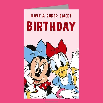 Minnie Mouse and Daisy Duck Happy Birthday Greeting Card For Kids Buy Greeting Cards Online for specialGifts