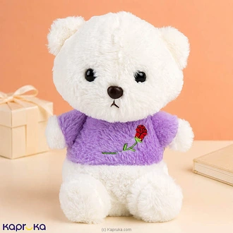 White Bear Purple Sweater Plush Toy - 10 Inch | Sri Lanka  Online for none