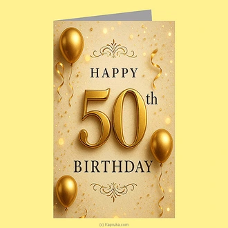 Golden 50th Birthday Greeting Card Buy Greeting Cards Online for specialGifts