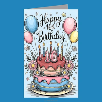 Happy 16th Birthday Greeting Card Buy Greeting Cards Online for specialGifts