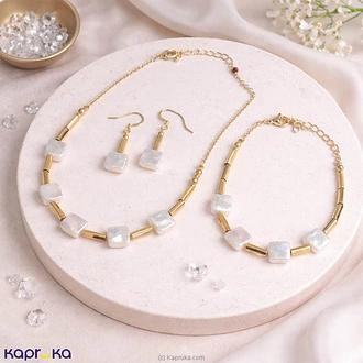 STONE N STRING FRESH WATER PEARL CHAIN NECKLACE , EARRING AND BRACELET Buy Stone N String Online for specialGifts