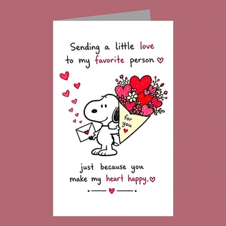 ``Sending a Little Love To My Favorite Person`` Romance Greeting Card Buy Greeting Cards Online for specialGifts