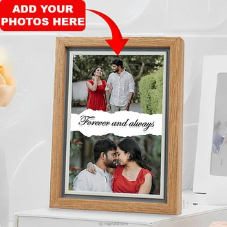 Personalized ``Forever and Always`` Wooden Photo Frame 4 x 6 inches Buy personalized gifts Online for specialGifts