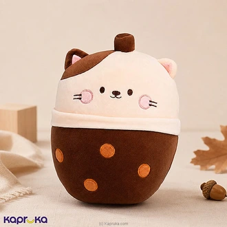 Mocha Kitty Bubble Tea Plush Toy - 10 Inch Buy Soft and Push Toys Online for specialGifts