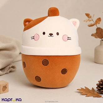 Caramel Kitty Bubble Tea Plush Toy - 10 Inch Buy Soft and Push Toys Online for specialGifts