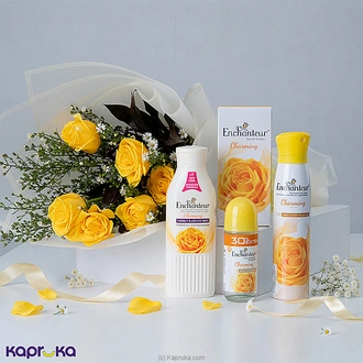 Enchanteur Charming Fragrance And Yellow Rose Elegance Gift Set Buy Gift Sets Online for specialGifts