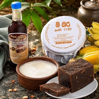 Healthy  Delicious 2 Curd Pots With Kithul Treacle ,Banana And Kalu Dodol Curd Pack Buy Curd Online for specialGifts