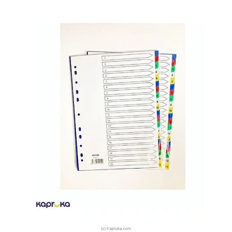 File Divider 20 Tabs Buy M D GUNASENA AND COMPANY (PVT) LTD Online for specialGifts