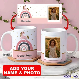 Personalized Kids Unicorn Rainbow Photo Mug For Children's Day - 11oz at Kapruka Online