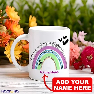 Personalized ``You Are Making a Difference`` Rainbow Ceramic Mug For Children`s Day - 11oz Buy personalized gifts Online for specialGifts