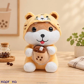 Yellow Tiger Hoodie Shiba Inu Boba Plush Toy - 11 Inch Buy Soft and Push Toys Online for specialGifts