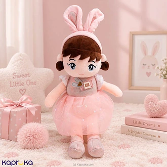 Pink Bunny Ear Dress Girl Plush Doll - 16 Inch Buy Soft and Push Toys Online for specialGifts